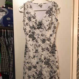 Black and white lace dress